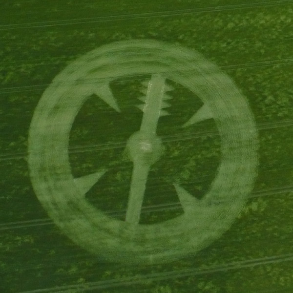 Stanton St Bernard (2), Wiltshire crop circle, aerial photo 4