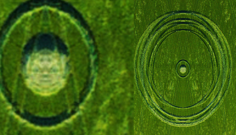 Stanton St Bernard (2), Wiltshire crop circle, aerial photo 42