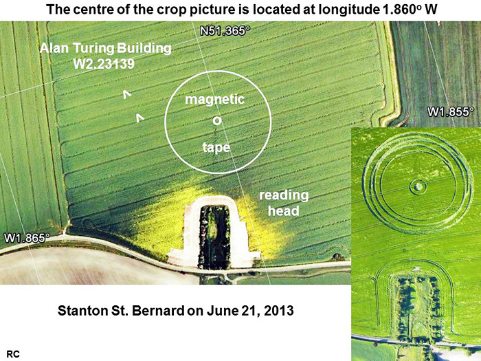 Stanton St Bernard (2), Wiltshire crop circle, aerial photo 32