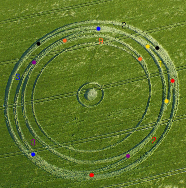 Stanton St Bernard (2), Wiltshire crop circle, aerial photo 36