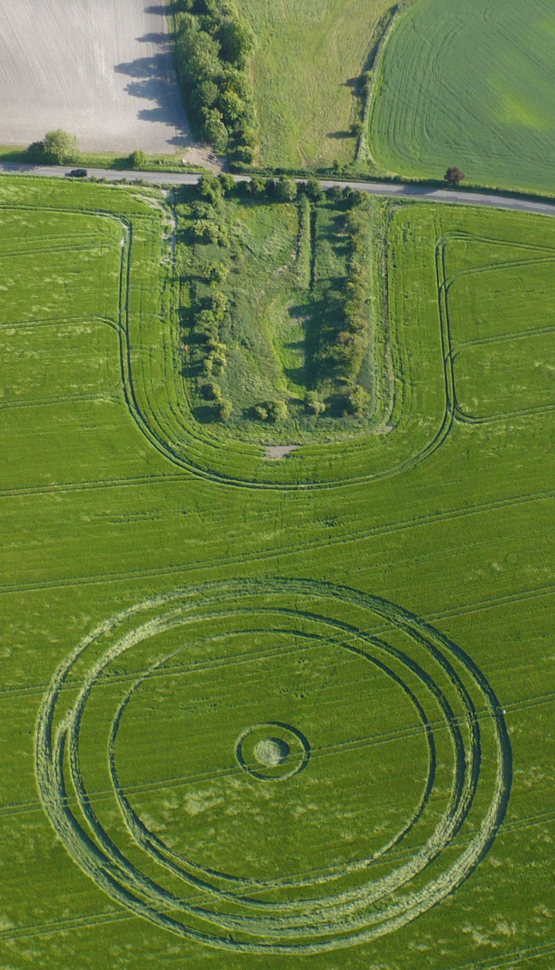 Stanton St Bernard (2), Wiltshire crop circle, aerial photo 12