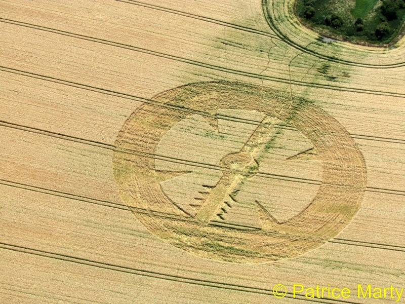 Stanton St Bernard (2), Wiltshire crop circle, aerial photo 8
