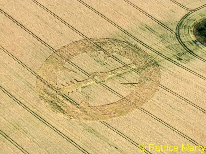 Stanton St Bernard (2), Wiltshire crop circle, aerial photo 7