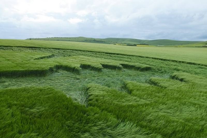 Stanton St Bernard (2), Wiltshire crop circle, aerial photo 74