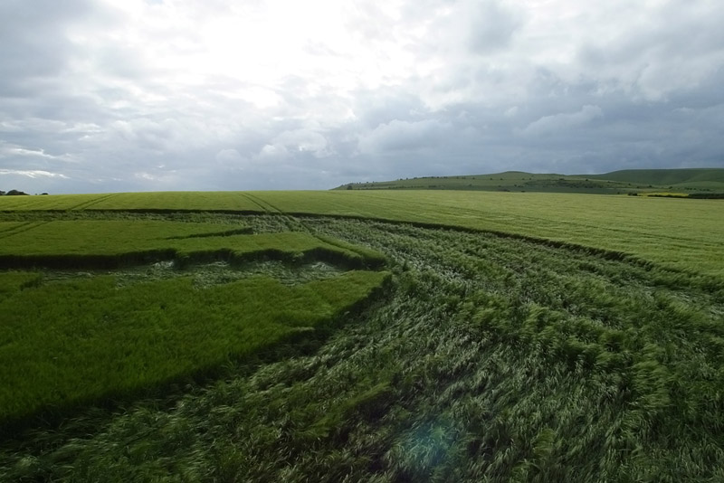 Stanton St Bernard (2), Wiltshire crop circle, aerial photo 49