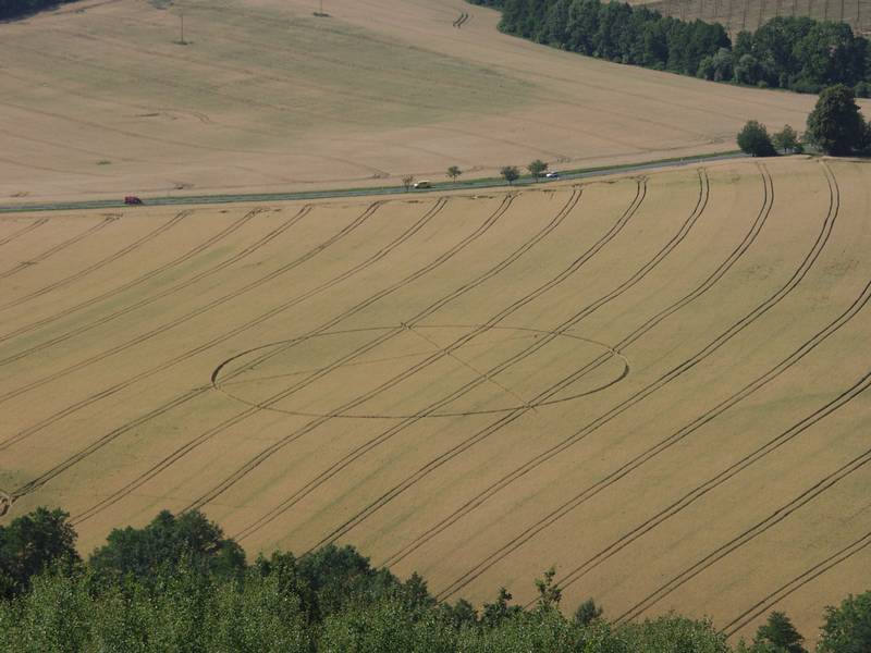 Ustek, Czech Republic crop circle, aerial photo 3
