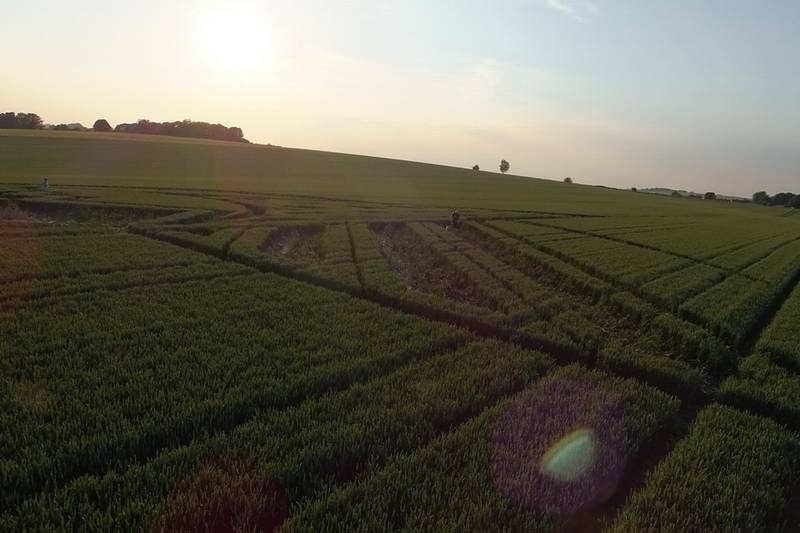 Avebury Trusloe, Wiltshire crop circle, aerial photo 94