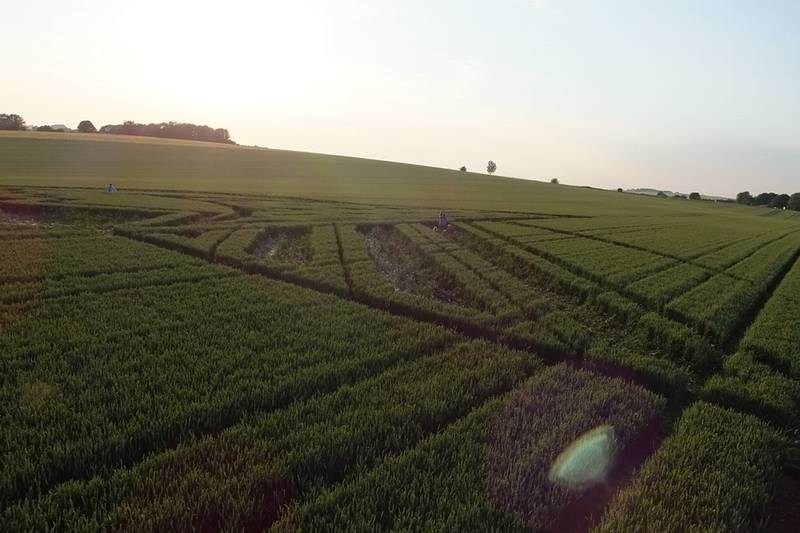 Avebury Trusloe, Wiltshire crop circle, aerial photo 93
