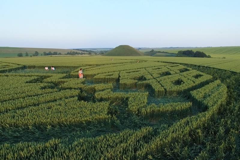 Avebury Trusloe, Wiltshire crop circle, aerial photo 101