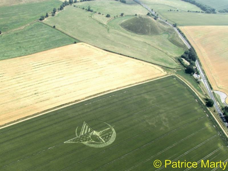 Avebury Trusloe, Wiltshire crop circle, aerial photo 21