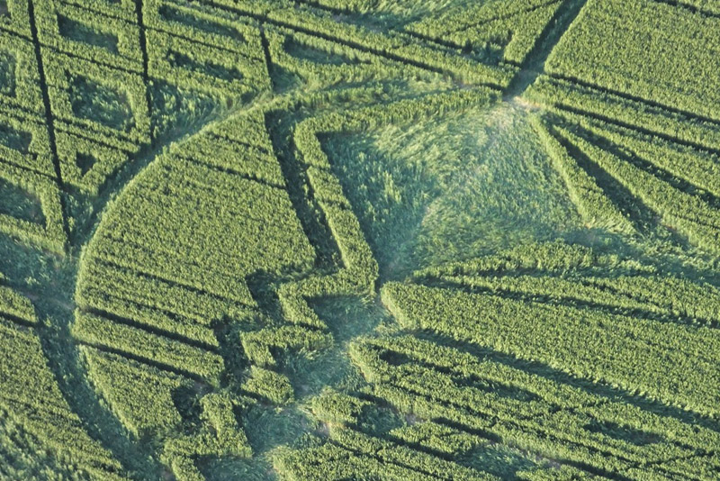 Avebury Trusloe, Wiltshire crop circle, aerial photo 10
