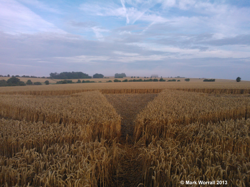 Chute Causeway, Wiltshire crop circle, aerial photo 101