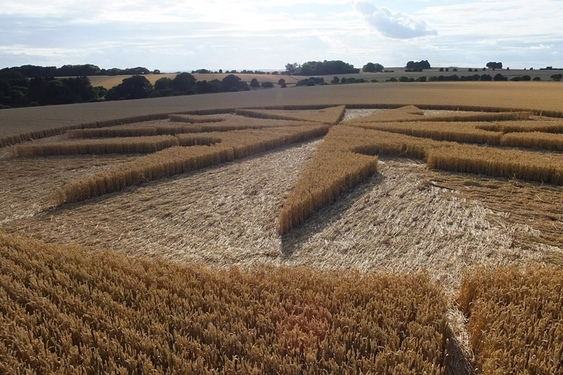 Chute Causeway, Wiltshire crop circle, aerial photo 53