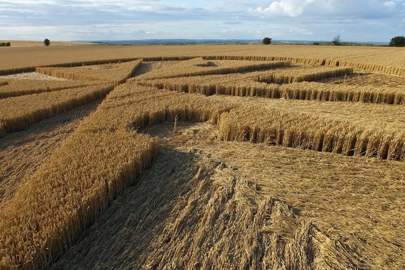 Chute Causeway, Wiltshire crop circle, aerial photo 58
