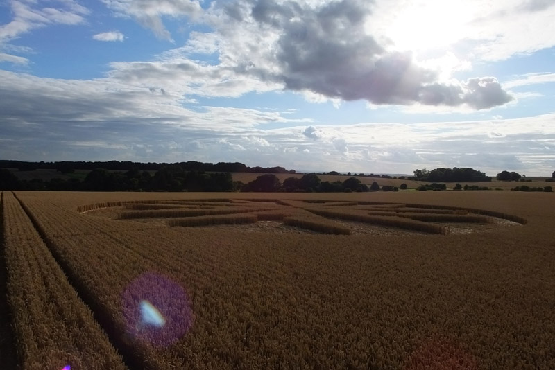 Chute Causeway, Wiltshire crop circle, aerial photo 46