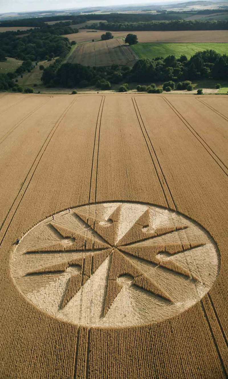 Chute Causeway, Wiltshire crop circle, aerial photo 12