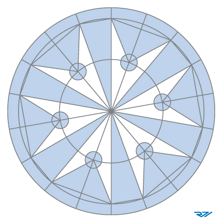 Chute Causeway, Wiltshire crop circle, diagram 34