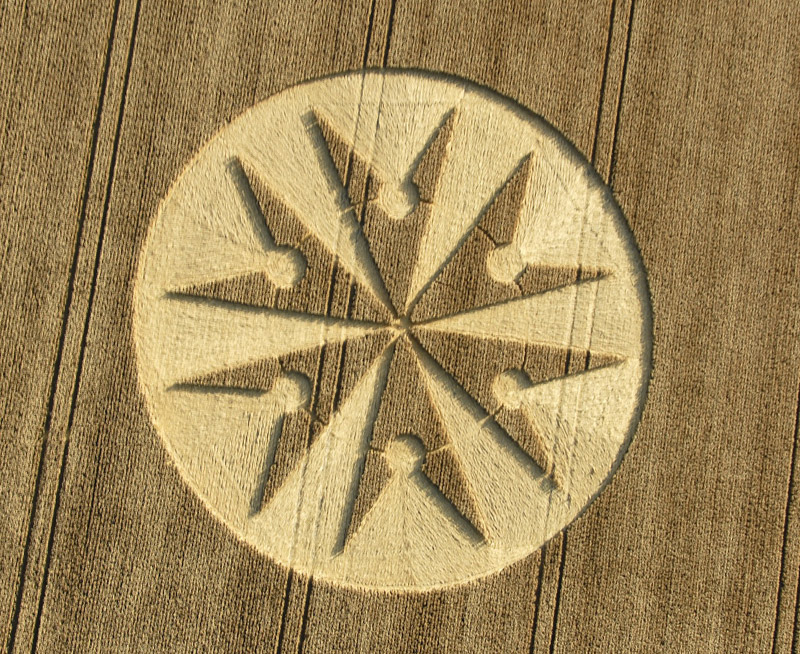Chute Causeway, Wiltshire crop circle, aerial photo 13