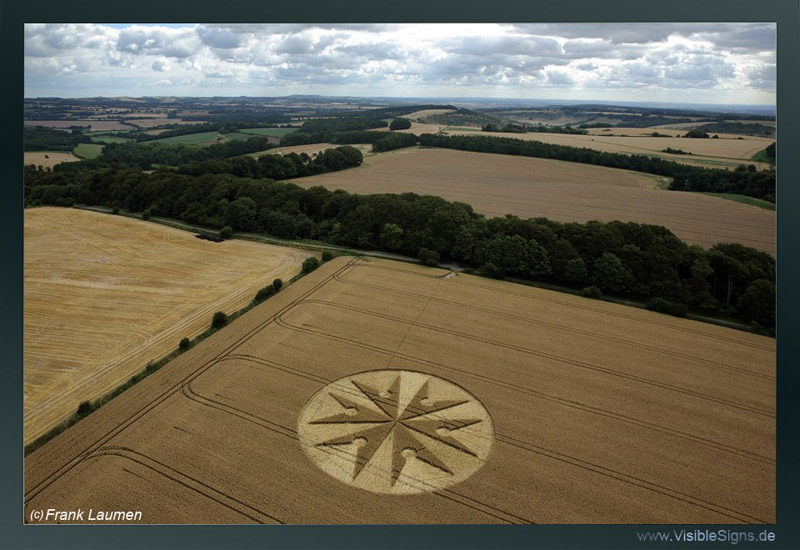 Chute Causeway, Wiltshire crop circle, aerial photo 8