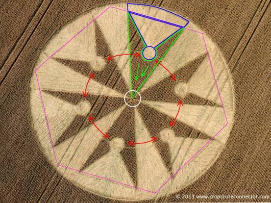 Chute Causeway, Wiltshire crop circle, aerial photo 30