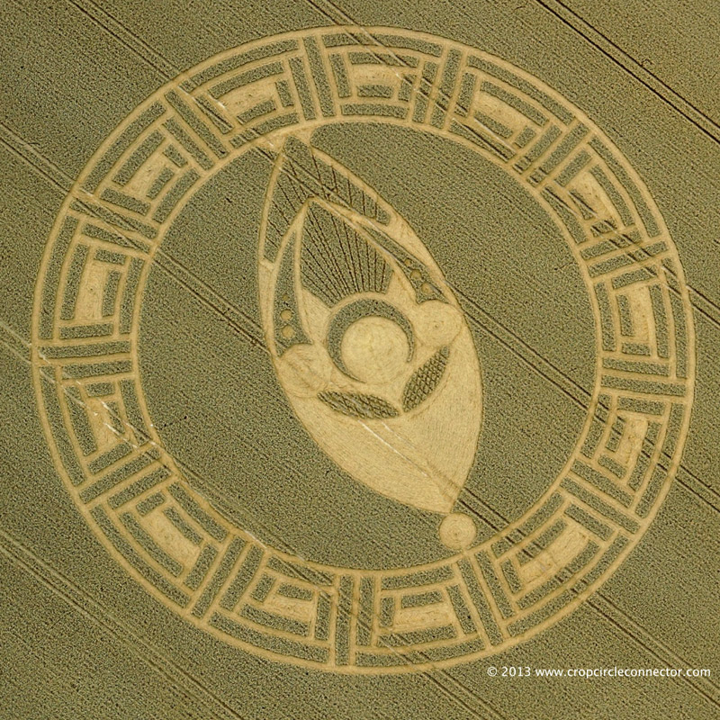 Cooks Plantation, Wiltshire crop circle, aerial photo 2
