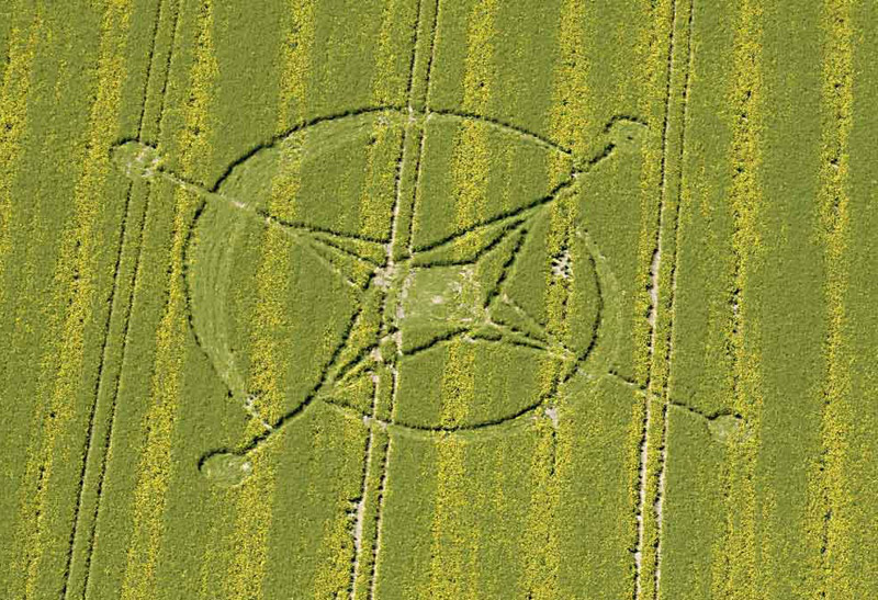East Field, Wiltshire crop circle, aerial photo 4