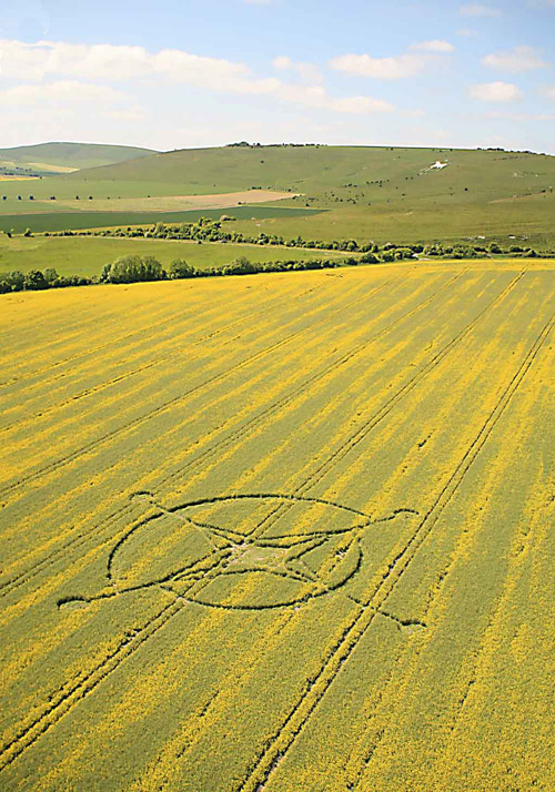 East Field, Wiltshire crop circle, aerial photo 5