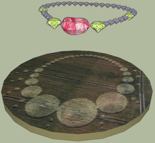 Giant's Grave, Wiltshire crop circle, aerial photo 9