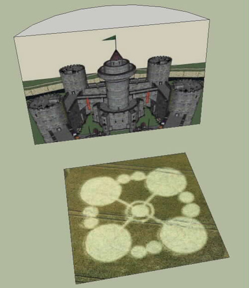 Gripp Patch, Wiltshire crop circle, aerial photo 10