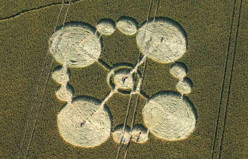 Gripp Patch, Wiltshire crop circle, aerial photo 6