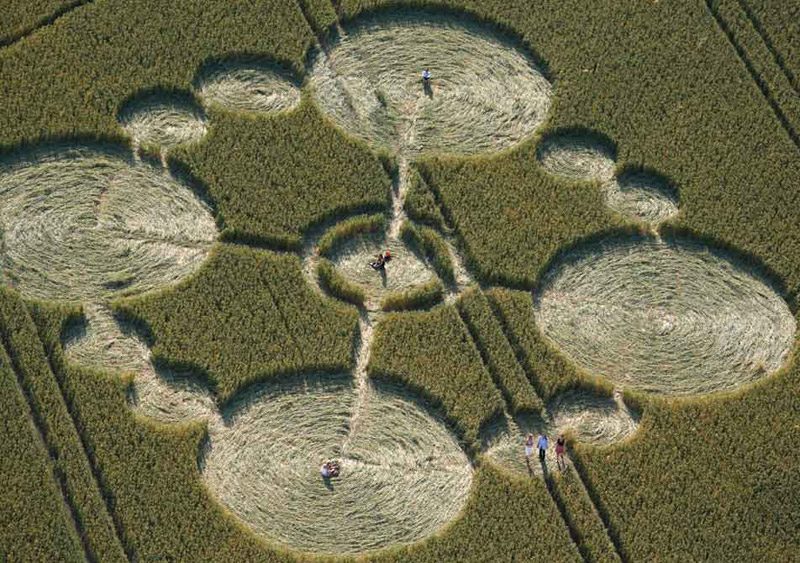 Gripp Patch, Wiltshire crop circle, aerial photo 7