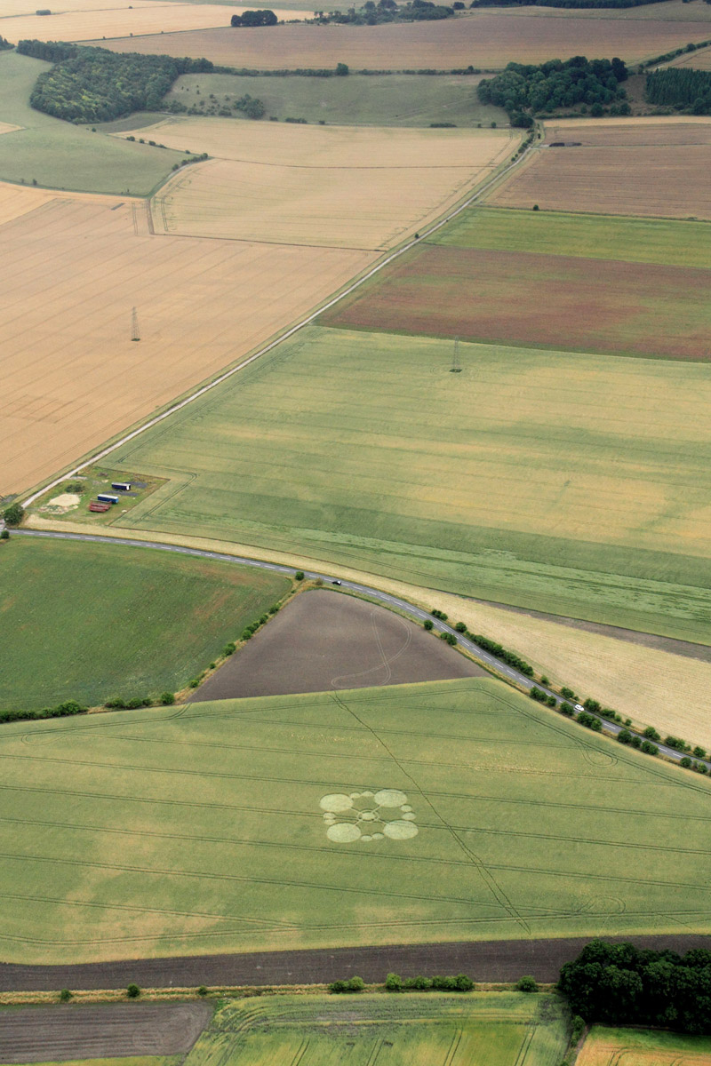 Gripp Patch, Wiltshire crop circle, aerial photo 3