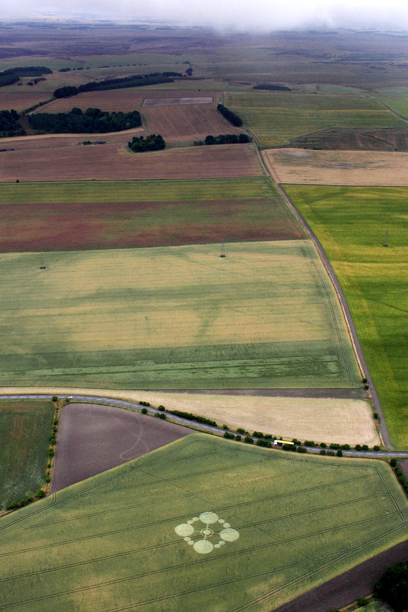 Gripp Patch, Wiltshire crop circle, aerial photo 4