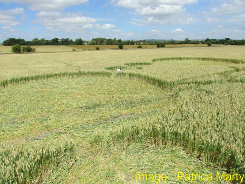 Gripp Patch, Wiltshire crop circle, aerial photo 37