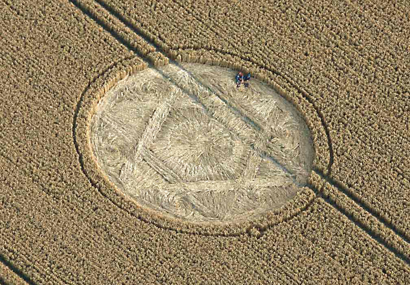 Hackpen Hill (2), Wiltshire crop circle, aerial photo 3