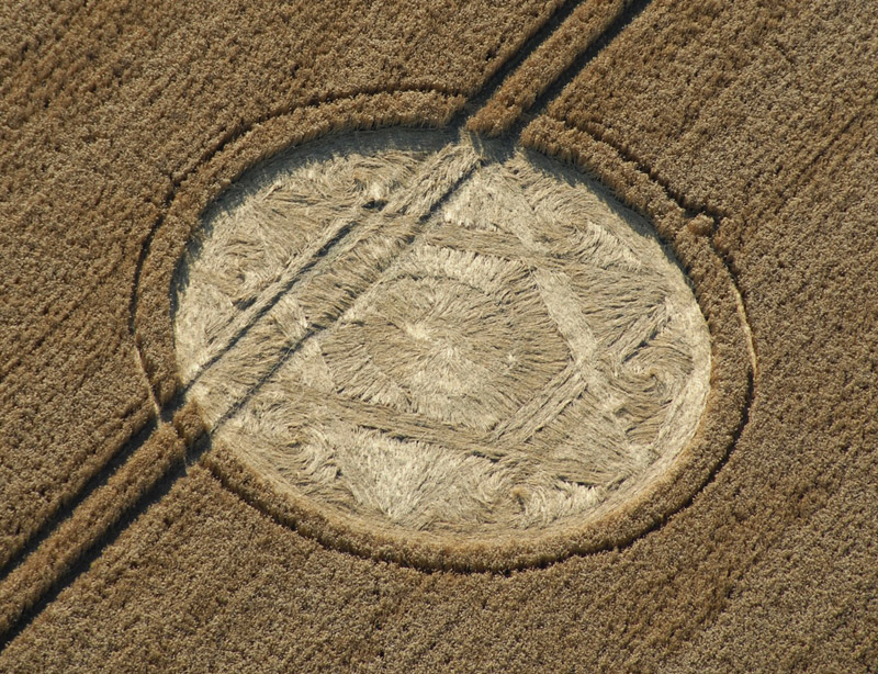 Hackpen Hill (2), Wiltshire crop circle, aerial photo 4