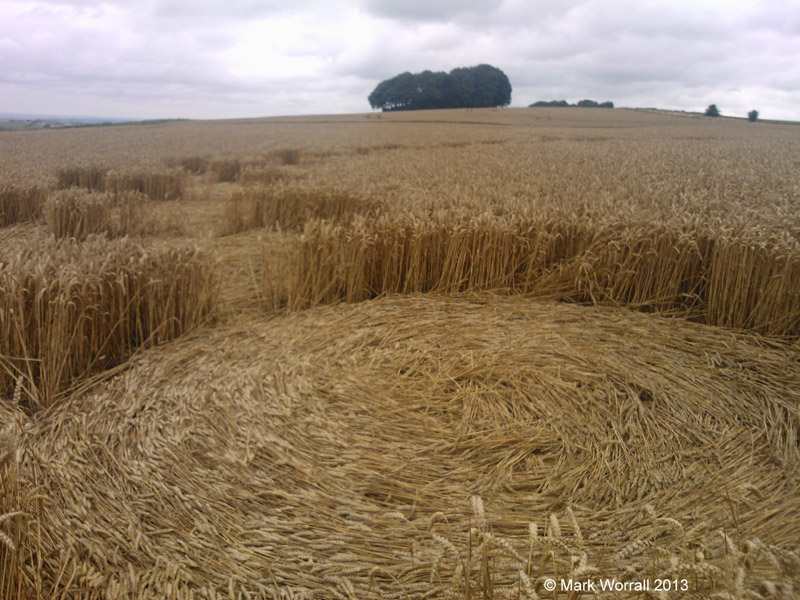 Hackpen Hill (4), Wiltshire crop circle, aerial photo 70