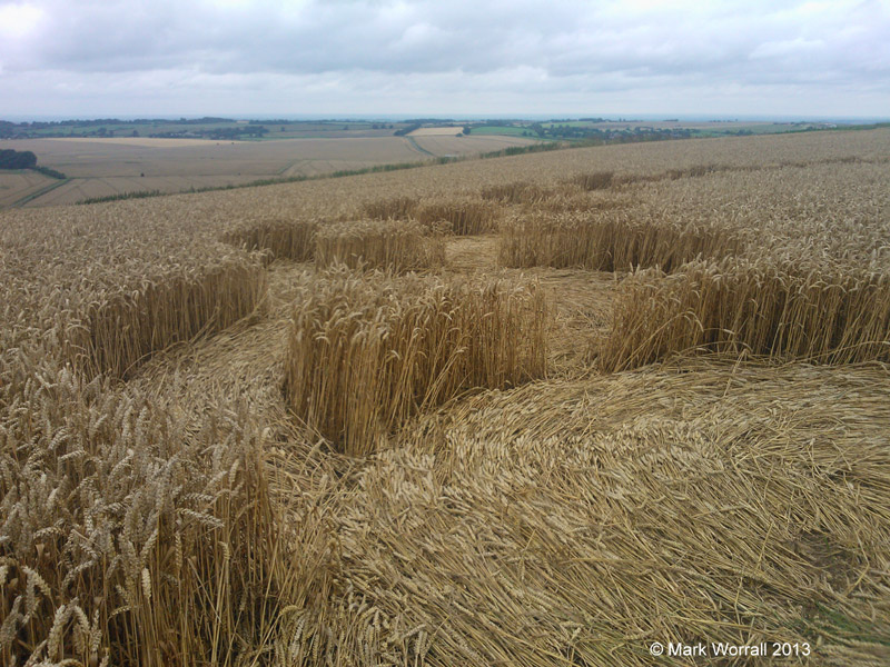 Hackpen Hill (4), Wiltshire crop circle, aerial photo 71