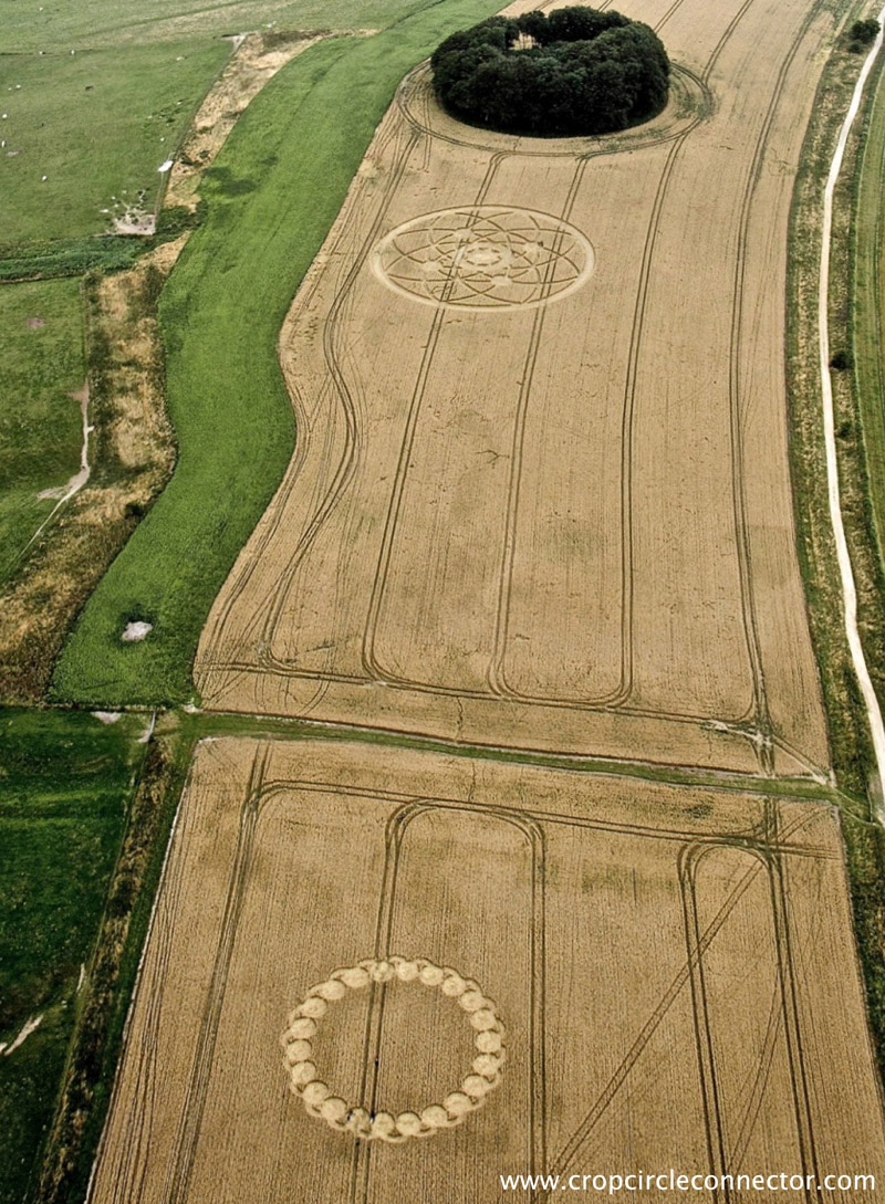 Hackpen Hill (4), Wiltshire crop circle, aerial photo 7