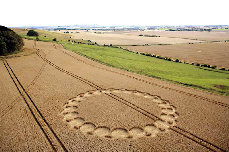 Hackpen Hill (4), Wiltshire crop circle, aerial photo 10
