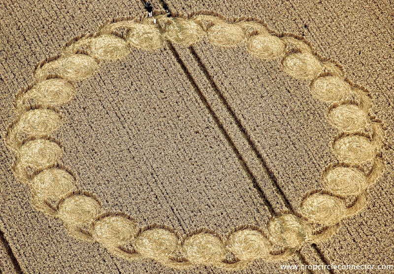 Hackpen Hill (4), Wiltshire crop circle, aerial photo 5