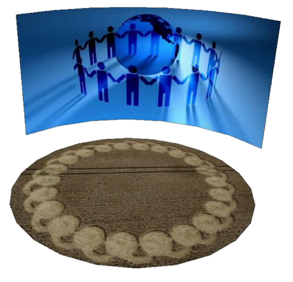 Hackpen Hill (4), Wiltshire crop circle, aerial photo 45