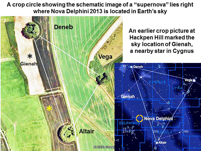 Hackpen Hill (4), Wiltshire crop circle, aerial photo 13