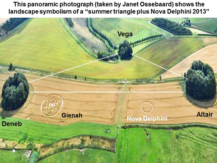Hackpen Hill (4), Wiltshire crop circle, aerial photo 14