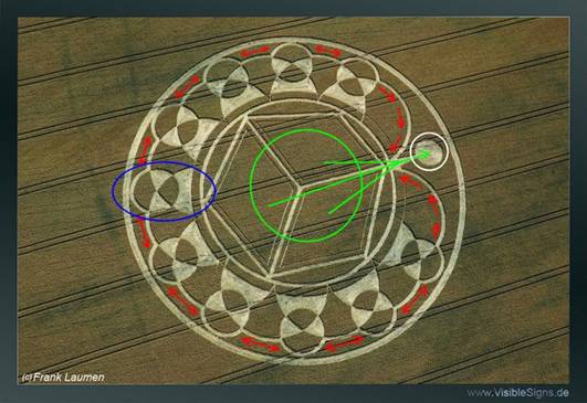 Hackpen Hill (4), Wiltshire crop circle, aerial photo 41