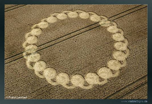 Hackpen Hill (4), Wiltshire crop circle, aerial photo 43
