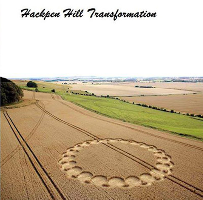 Hackpen Hill (4), Wiltshire crop circle, aerial photo 49