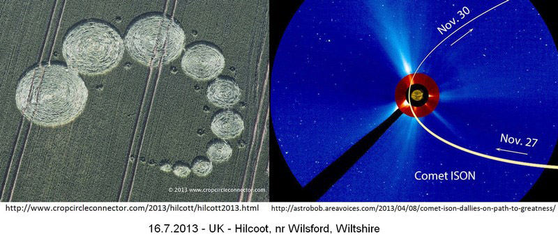 Hilcott, Wiltshire crop circle, aerial photo 5