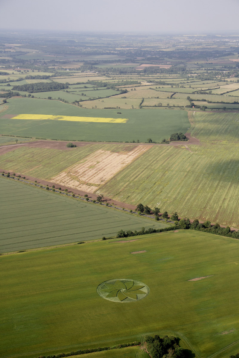 Hoden, Worcestershire crop circle, aerial photo 4