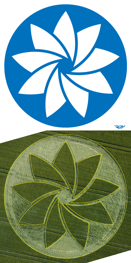 Hoden, Worcestershire crop circle, diagram 24
